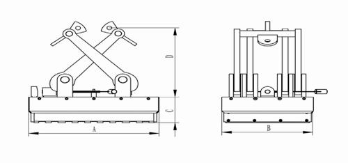 YX4系列永磁吸吊器產(chǎn)品結(jié)構(gòu)簡圖